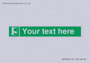 Custom sign safe condition door opens pulling left hand side